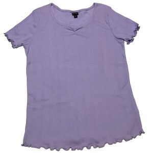 Art Class Girls Lavender Purple Ribbed Scoop Neck Top XXL (16/18) NWOT